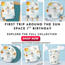 First Trip Around the Sun Space 1st Birthday