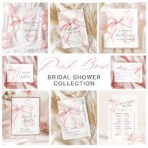 Modern Pink Bow Bridal Shower