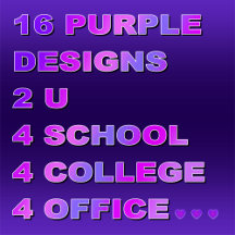 Purple on Desk, for Office, School, College...