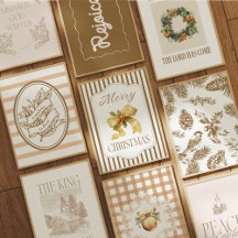 Neutral Yellow Christmas Poster Collection