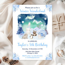 Northern Lights Animals Birthday Party