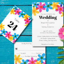 Bright and Bold Hippie Flowers Spring Wedding
