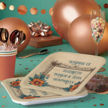  Beautiful Vintage Floral aged Parchment Wedding