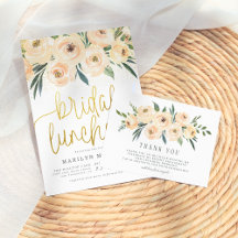 Gold Floral Boho Bridal Shower