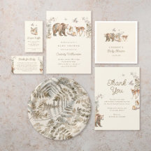 Woodland Forest Animals Baby Shower
