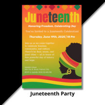 Juneteenth Party Invitations – Freedom & & Culture