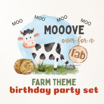Mooove Over Barnyard Birthday Party Set