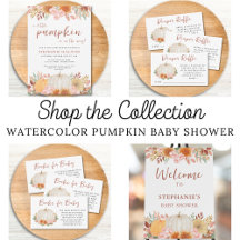 Watercolor Pumpkin Baby Shower Collection