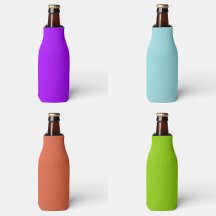 Bottle Cooler Sleeves With Solid Color Designs 