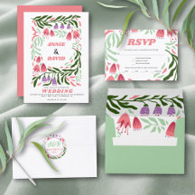 Boho arch and retro folklore flowers wedding 