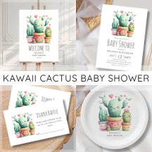 Cute Cactus Fiesta Baby Shower