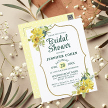 BLOOMING SPRING YELLOW FLORAL BRIDAL SHOWER