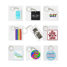 LGBTQIA+/Gender Pronouns Key Rings