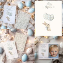 Cute Light Blue Baby Bunny Easter