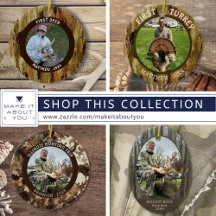 Hunting Photo Personalized Commemorative Ornaments