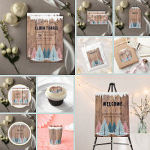 Rustic Winter Forest Pine Trees