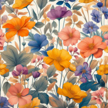 Rustic floral vintage red