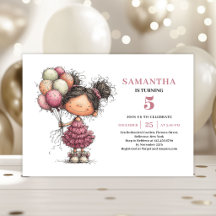 Whimsical Girl Birthday Dusty Pink Collection 53W 