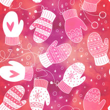 Pink Winter Mittens Pattern