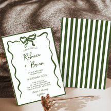 Green Hand Drawn Bow Ribbon Sketch Wedding