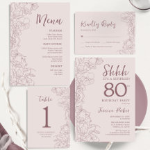 Floral Pink Mauve Birthday