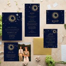 Cosmic Celestial Navy Wedding