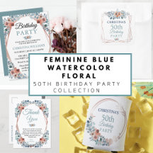 PRETTY BLUE BOHO WILDFLOWER BIRTHDAY PARTY