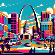 St Louis, Missouri Gateway Arch Abstract Art