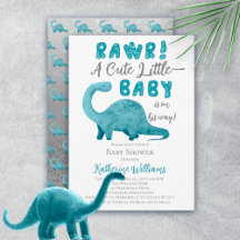Dinosaur Rawr A Cute Little Baby Shower