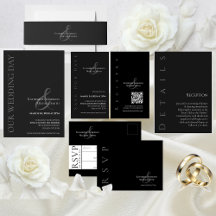 Modern Simple Black and White Wedding Theme