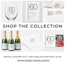 Minimal Modern Sixty and Fabulous Birthday