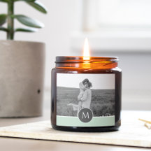 Minimalist Pastel Mint Personalized Name & Photo