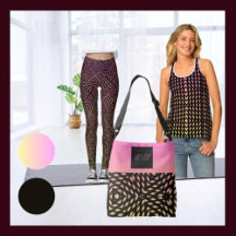 Pink and Yellow With Black Abstract Overlay