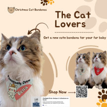 Christmas Cat Bandanas - Festive Pet Scarves