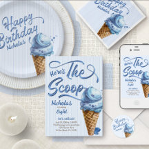 Boys Ice Cream Birthday Party Supplies