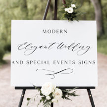Modern Elegant Wedding and Events Signage
