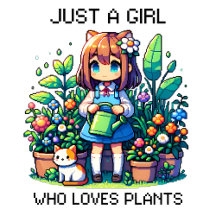 Just a Girl who Loves Plants Pixel art