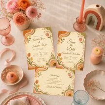Whimsical Retro Floral Wedding