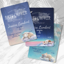Baby Animals On Clouds Baby Shower