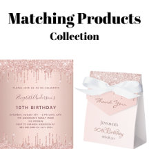 Birthday Party - rose gold glitter