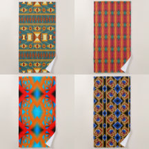 Beach Towels With Geometric Pattern Designs 