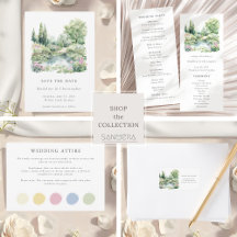 Elegant Watercolor Summer Garden Wedding
