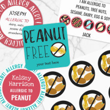 Food Allergy Alert Stickers
