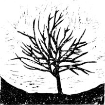 Autumnal Tree Lino Print