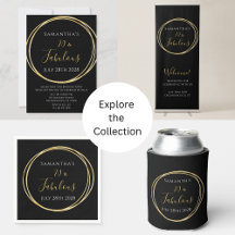 70 and Fabulous Birthday Party Supplies Black Gold