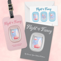 Pigs Flying Past Airplane Windows