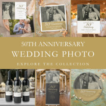 50th Anniversary Wedding Photo Invitation Suite