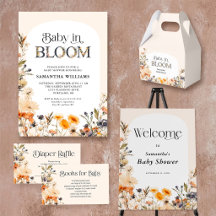 Baby in Bloom Fall Wildflowers Baby Shower