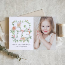 Watercolor LOVE Botanical Valentine's Day Set