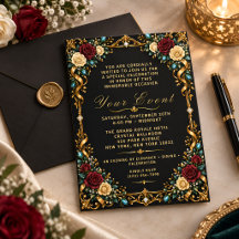 Luxury Floral Celebration Invitations